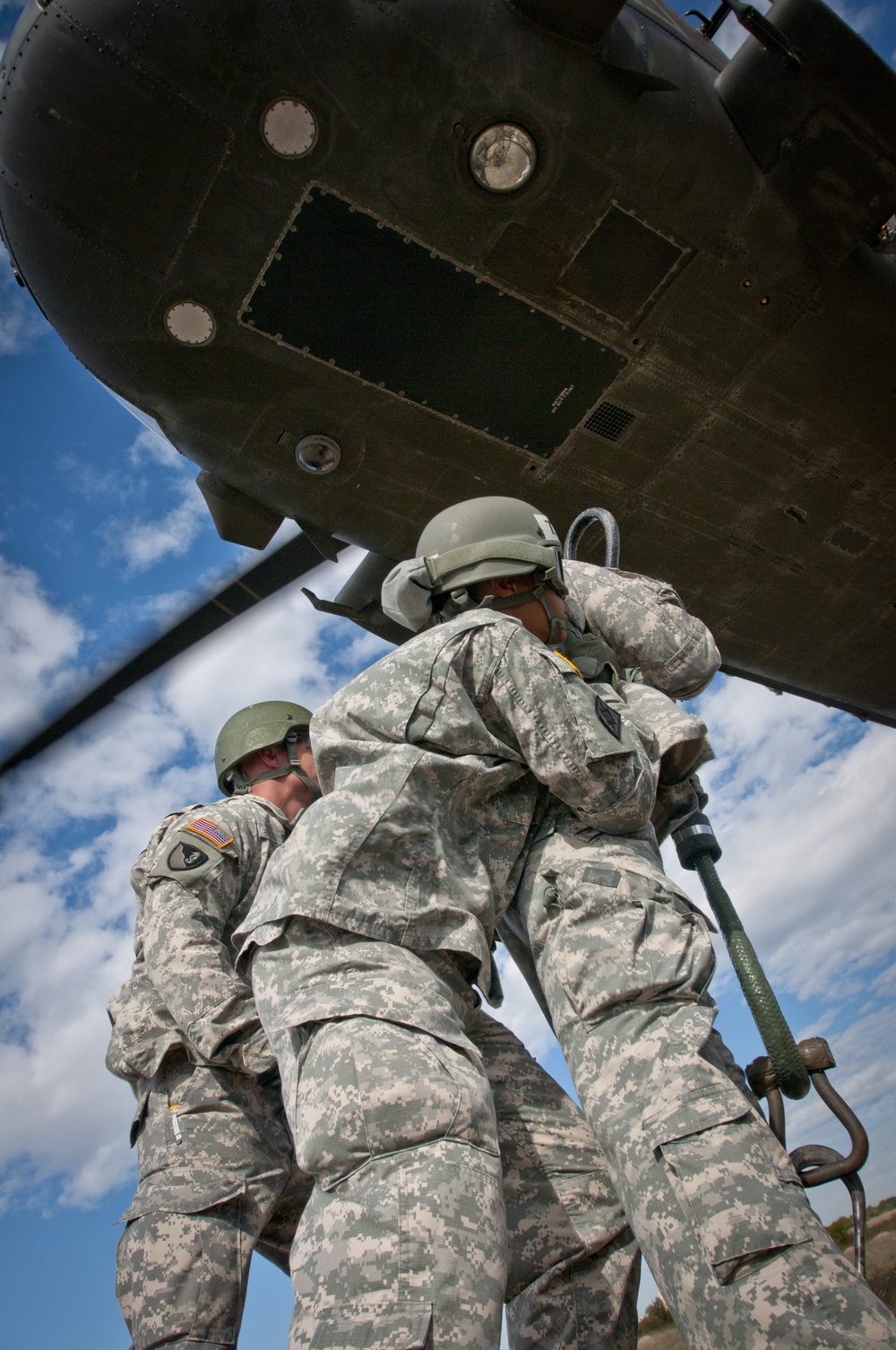Air Assault school sling load testing on Fort Hood