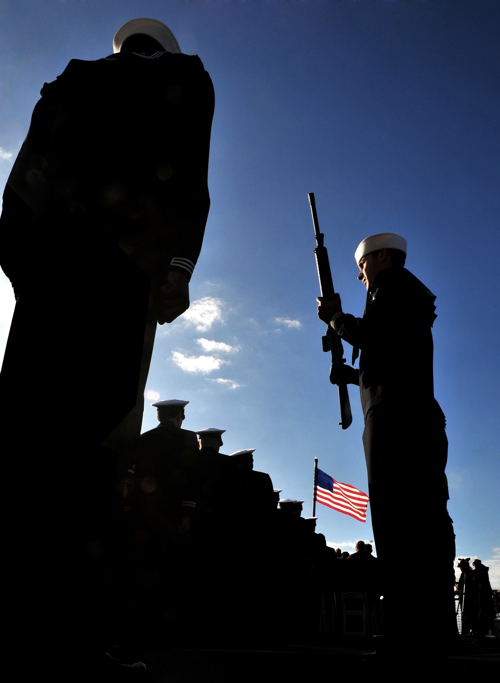 Burial at sea aboard USS Roosevelt