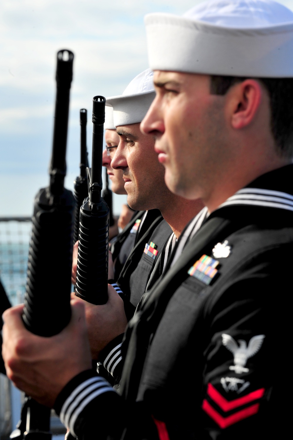 Burial at sea aboard USS Roosevelt