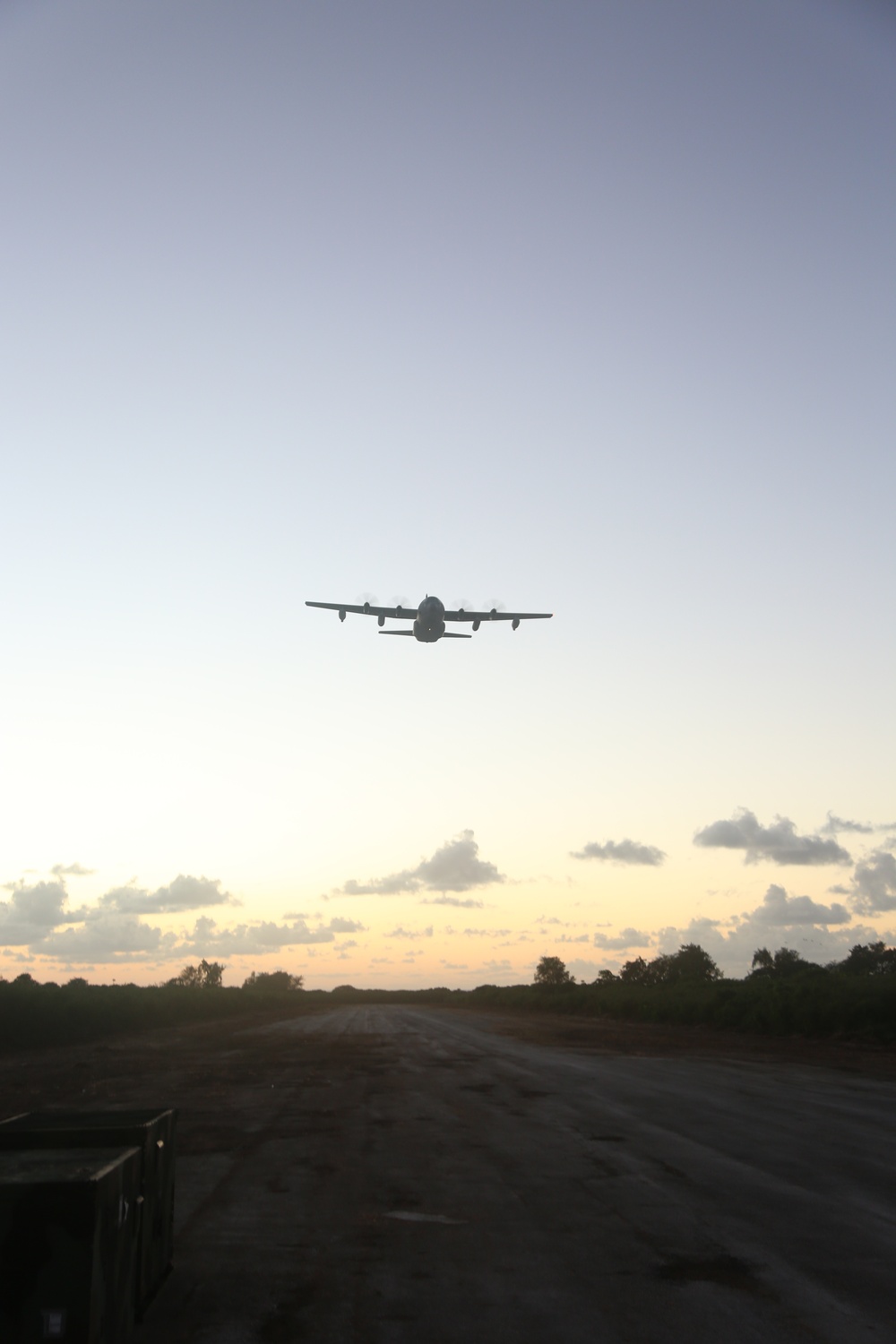 Hercules prepare for landings on Tinian's North Field