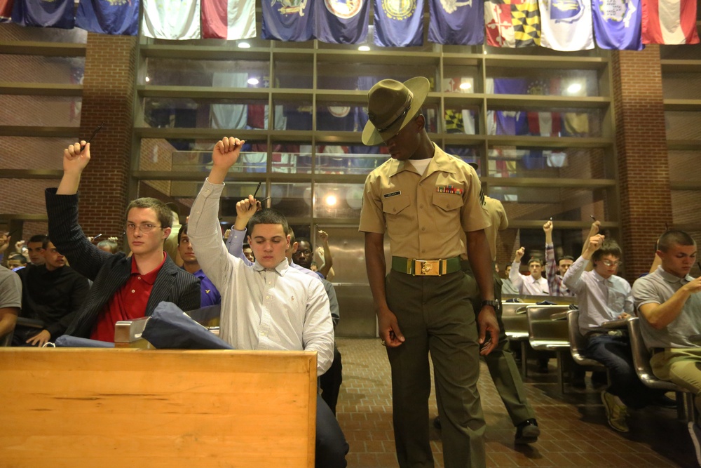 Photo Gallery: Marine recruits begin journey to title on Parris Island foot prints