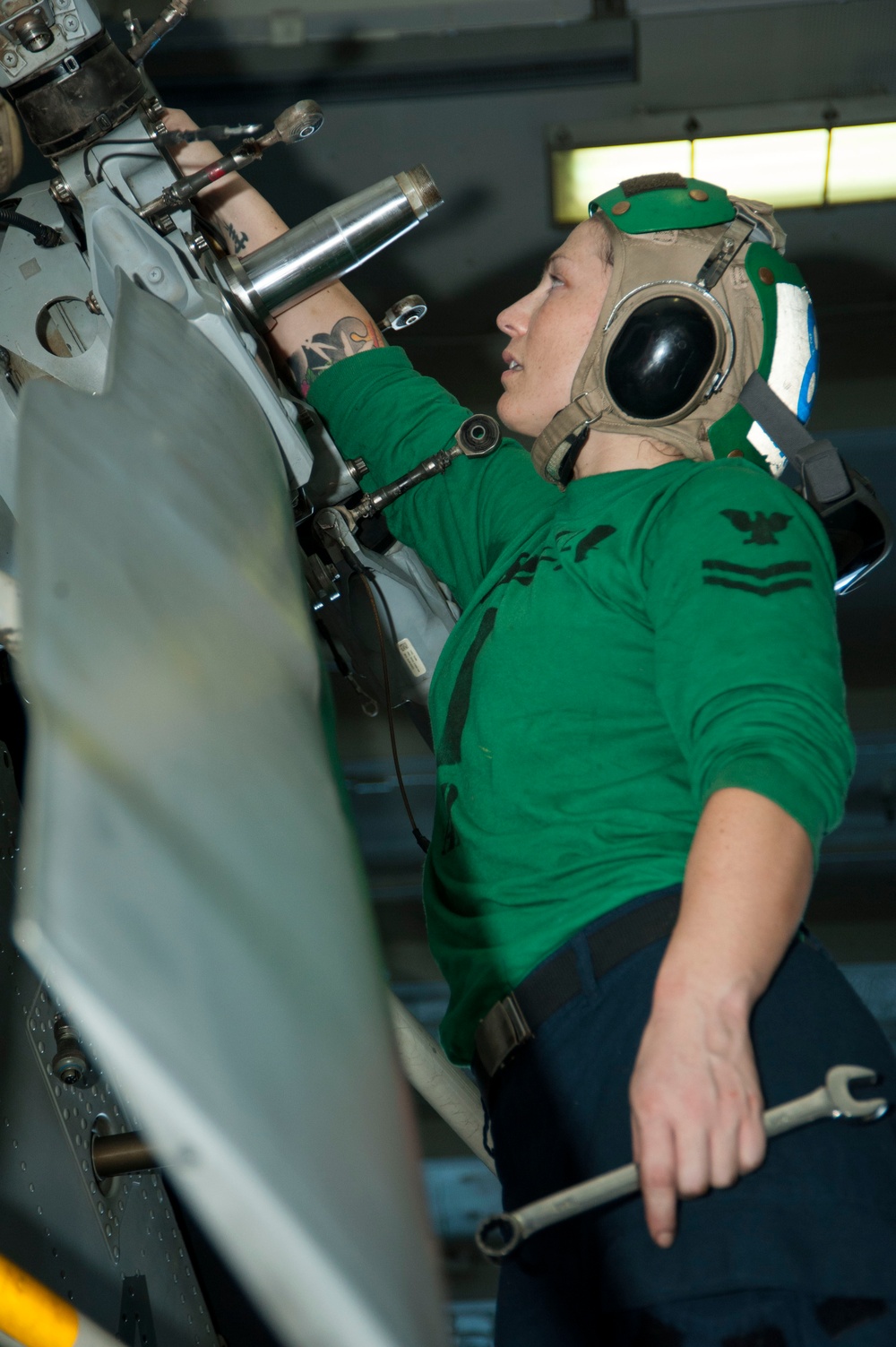 USS Harry S. Truman sailor at work