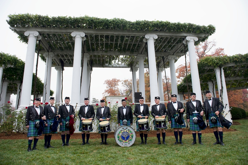 Historical Reunion of Military Bagpipers for 50th Anniversary of President Kennedy's Funeral