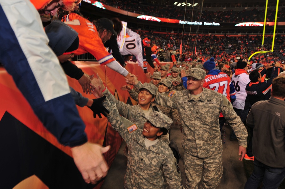 Colorado National Guard participates in the NFL's Salute to Service campaign