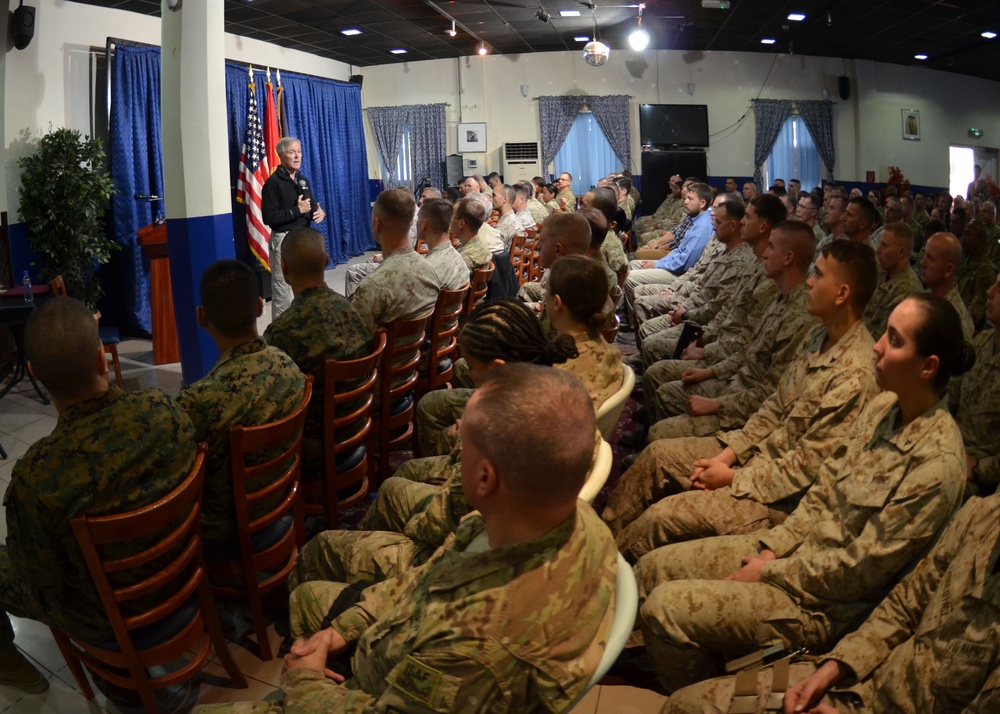 SECNAV meets with Marine Corps, Navy personnel at ISAF HQ
