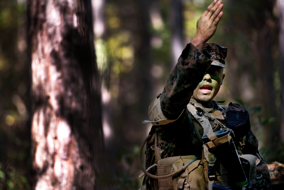 Female Marine infantry students tackle patrol week