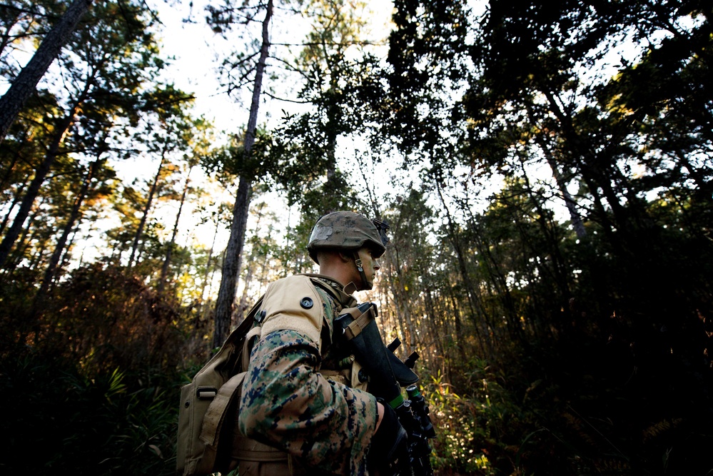 Female Marine infantry students tackle patrol week