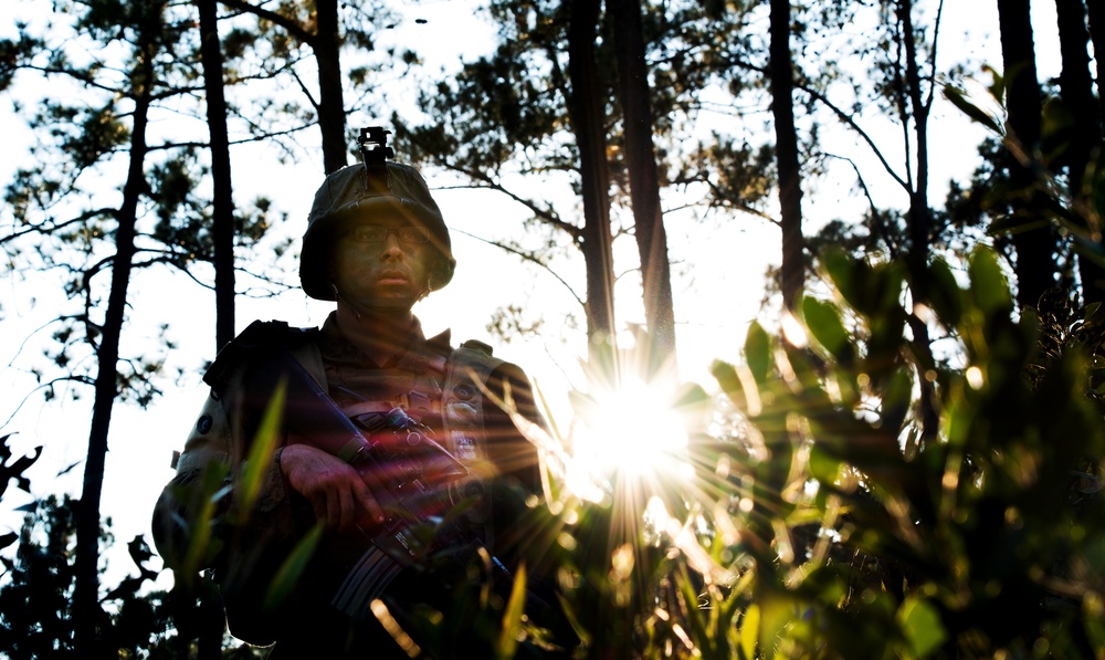 Female Marine infantry students tackle patrol week