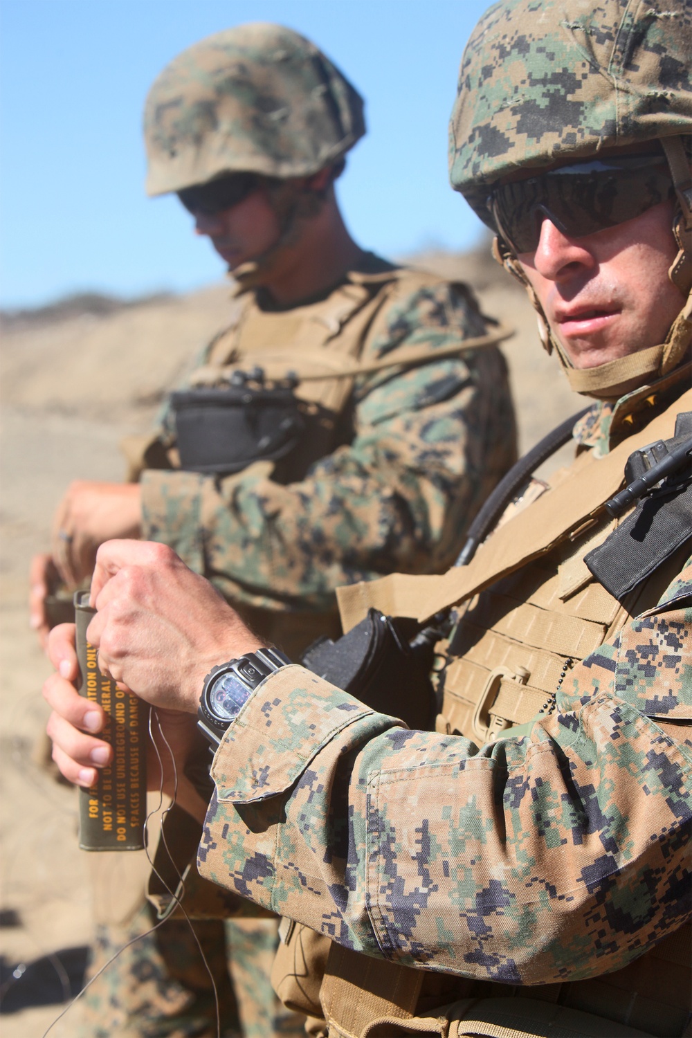 Fire in the hole! 1st MLG Marines train in basic demolitions