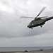 Helicopter takes off from USS Mount Whitney