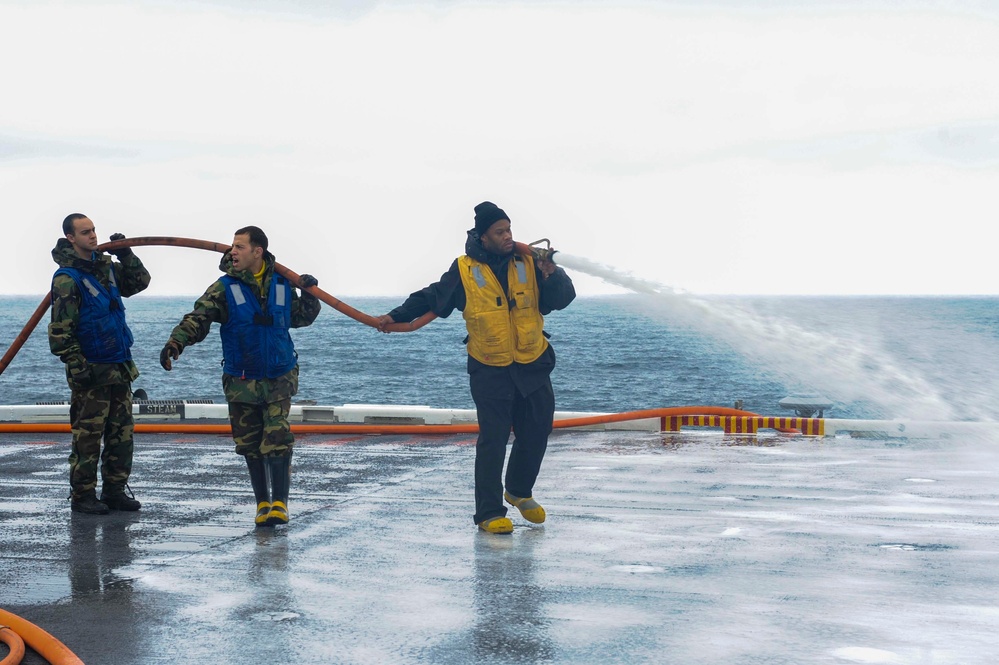 Flight deck wash down