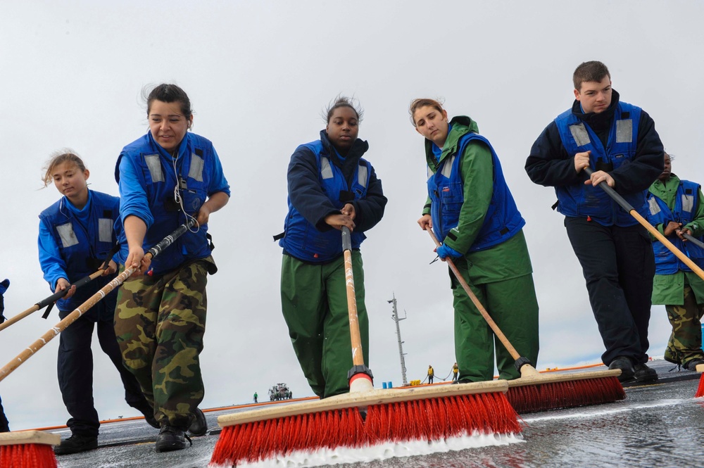 Flight deck wash down