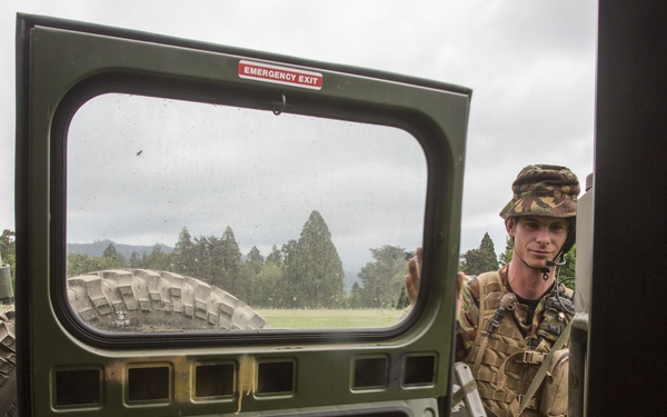 Troops from US, NZ, France conduct convoy operations during Southern Katipo