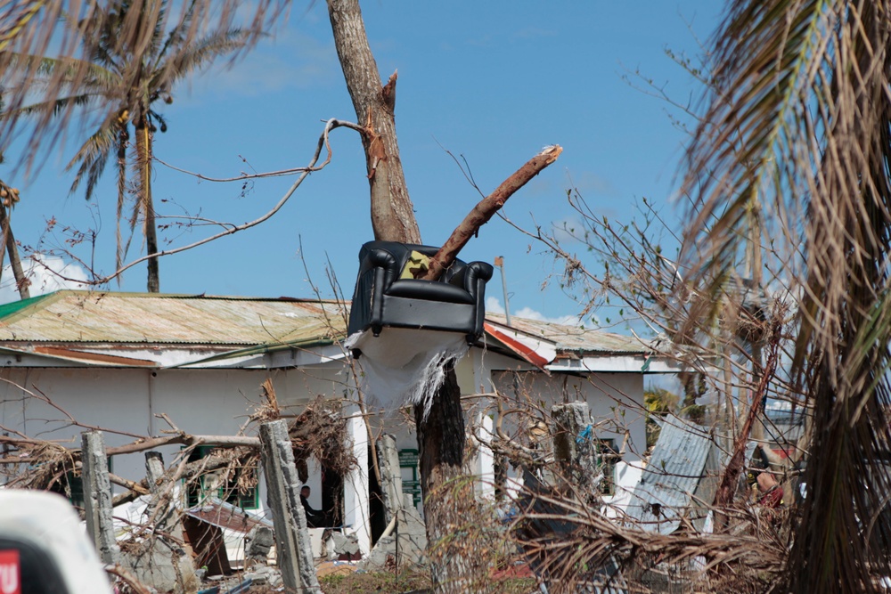 Impaled chair epitomizes wrath of Typhoon Haiyan