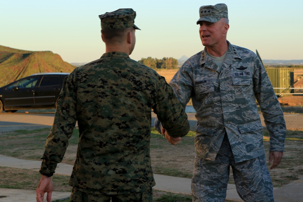 Lt. Gen. Craig A. Franklin visits Crisis Response Marines