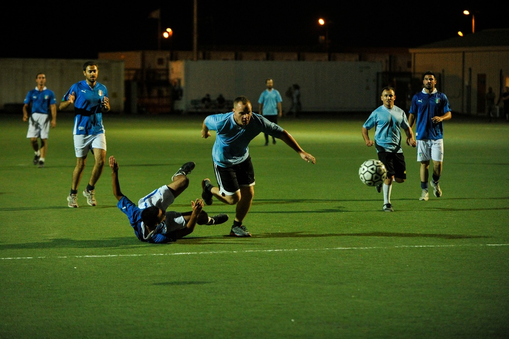 USA vs Italy soccer match