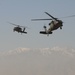 UH-60 Black Hawk helicopters return from mission