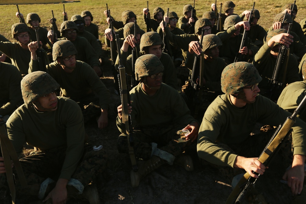 Marine recruits sharpen martial arts skills on Parris Island