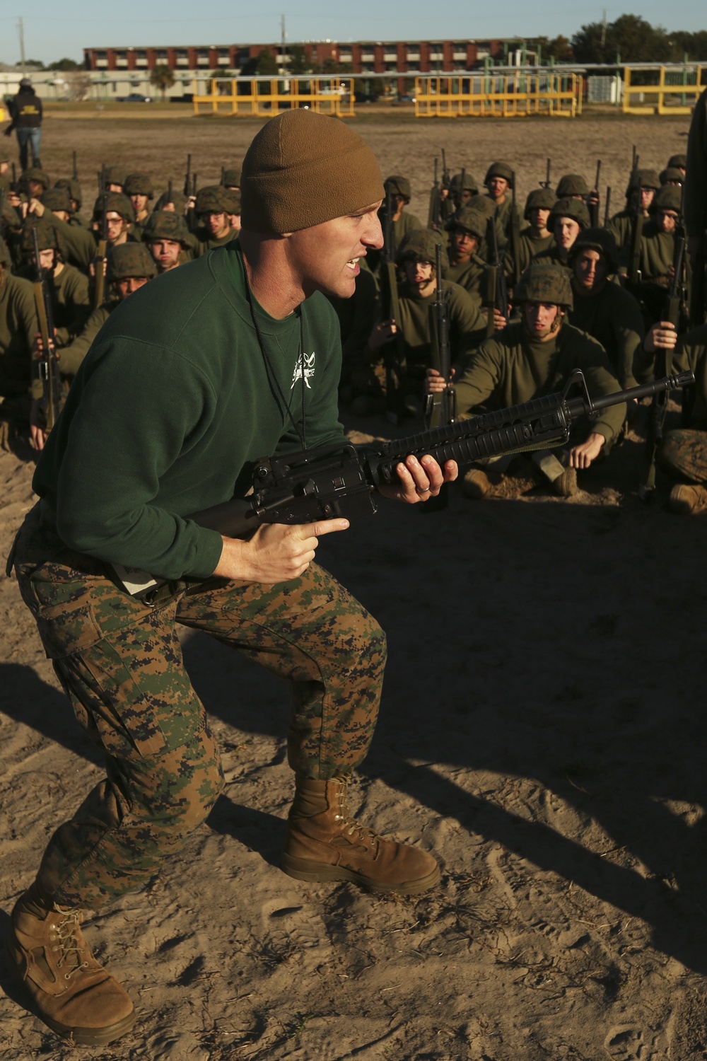 Marine recruits sharpen martial arts skills on Parris Island