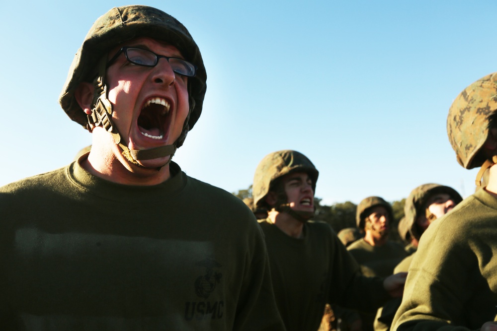 Marine recruits sharpen martial arts skills on Parris Island