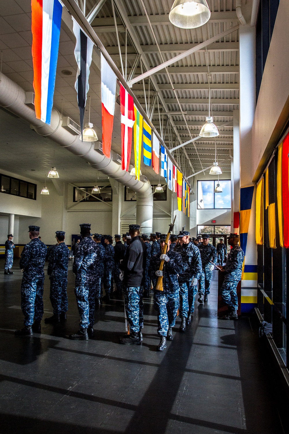Navy Ceremonial Guard begins its day of training