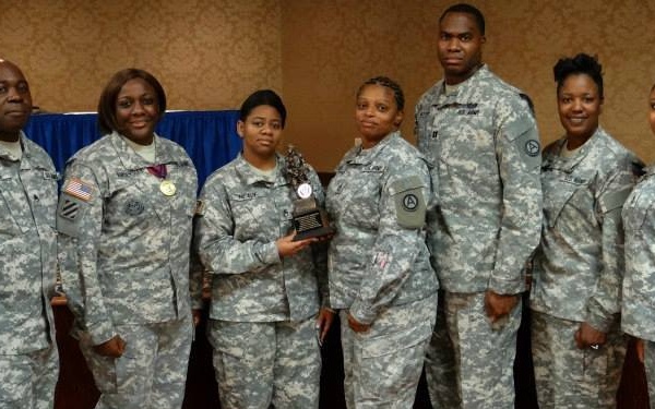 USARCENT's human resources senior enlisted adviser speaks at Carolina Chapter Adjutant General Corps