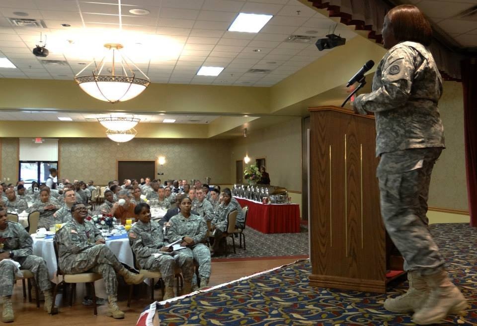 USARCENT's human resources senior enlisted adviser speaks at Carolina Chapter Adjutant General Corps