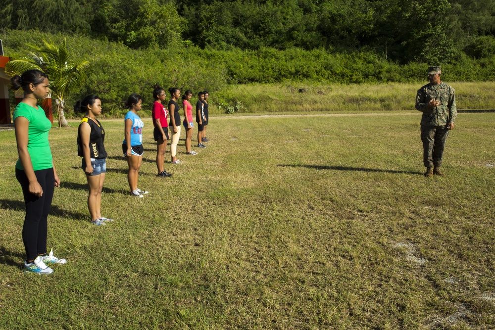 Tinian Cadets get a taste of boot camp at field meet