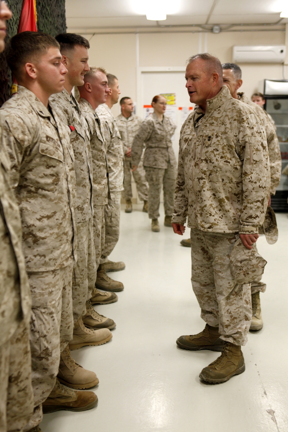 MGen Fox and SgtMaj VanOostrom; II MEF Visit with 2nd MAW (FWD)