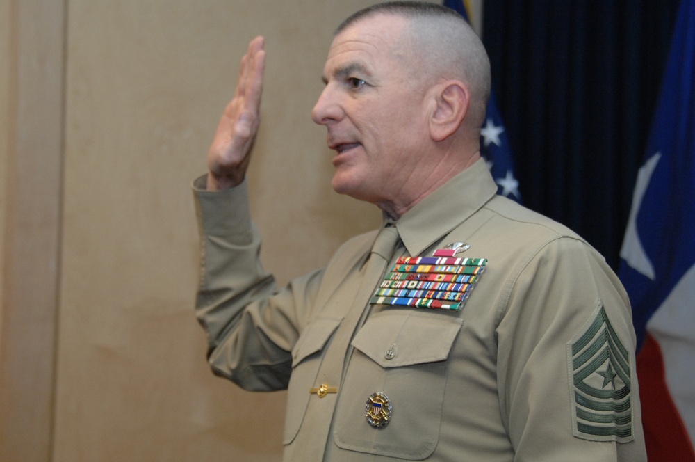 SEAC administers oath of enlistment to applicants