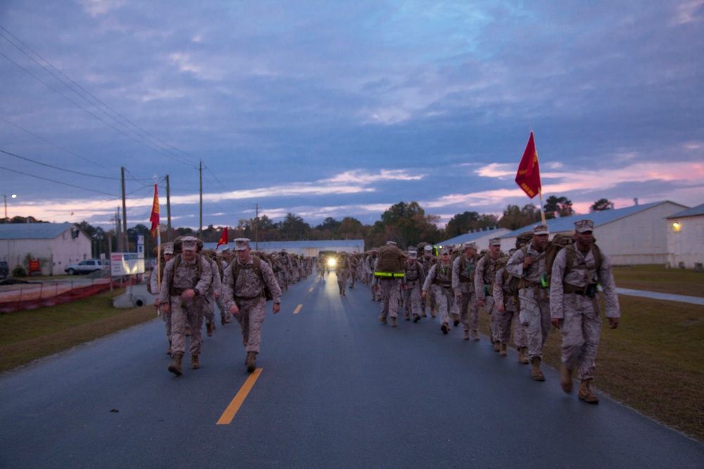 SOI-E Marines stepping it out