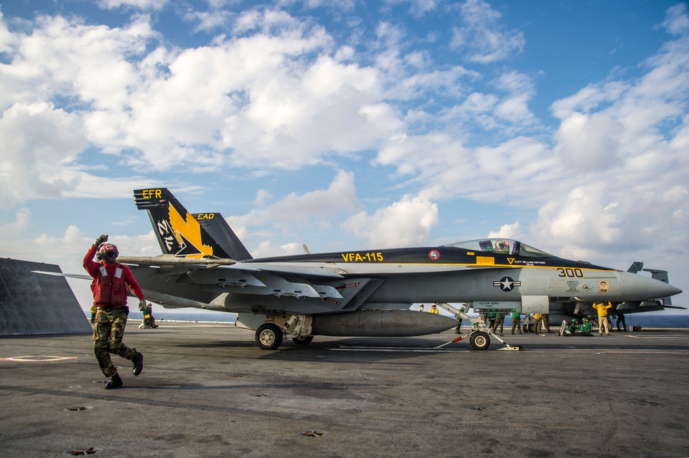 Launching an F/A-18E Super Hornet