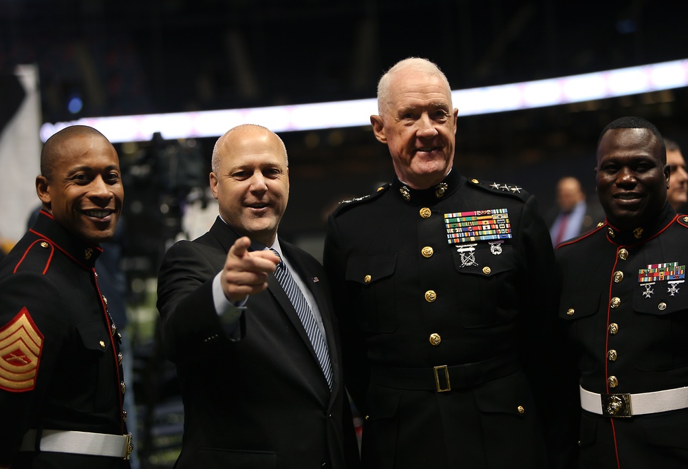 Marines attend 2013 Bayou Classic press conference