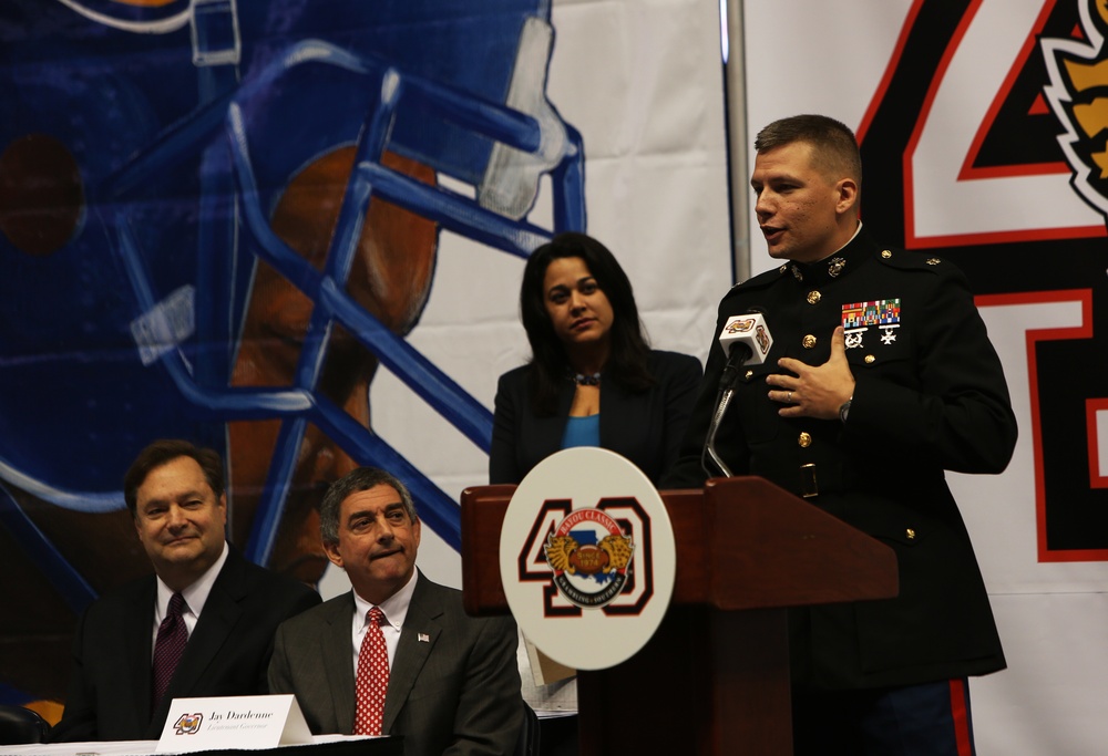 Marines attend 2013 Bayou Classic press conference