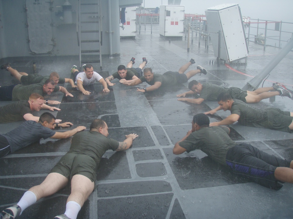 Marines, sailors exercise in downpour