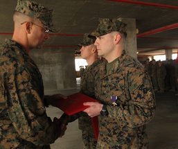 ‘Darkside’ awards Purple Heart medals to Marines