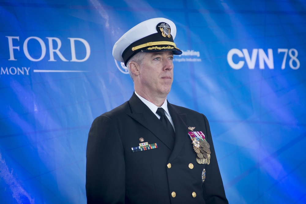 Christening ceremony for USS Gerald R. Ford