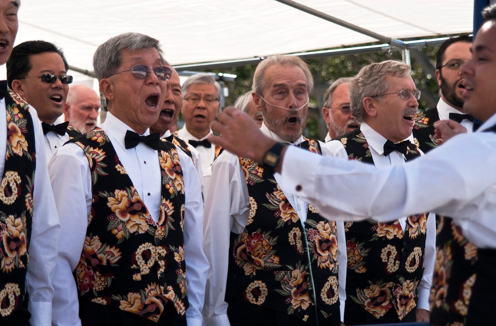 Chorus performs during Memorial Day ceremony