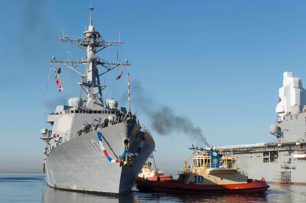 USS William P. Lawrence returns to homeport at Naval Base San Diego