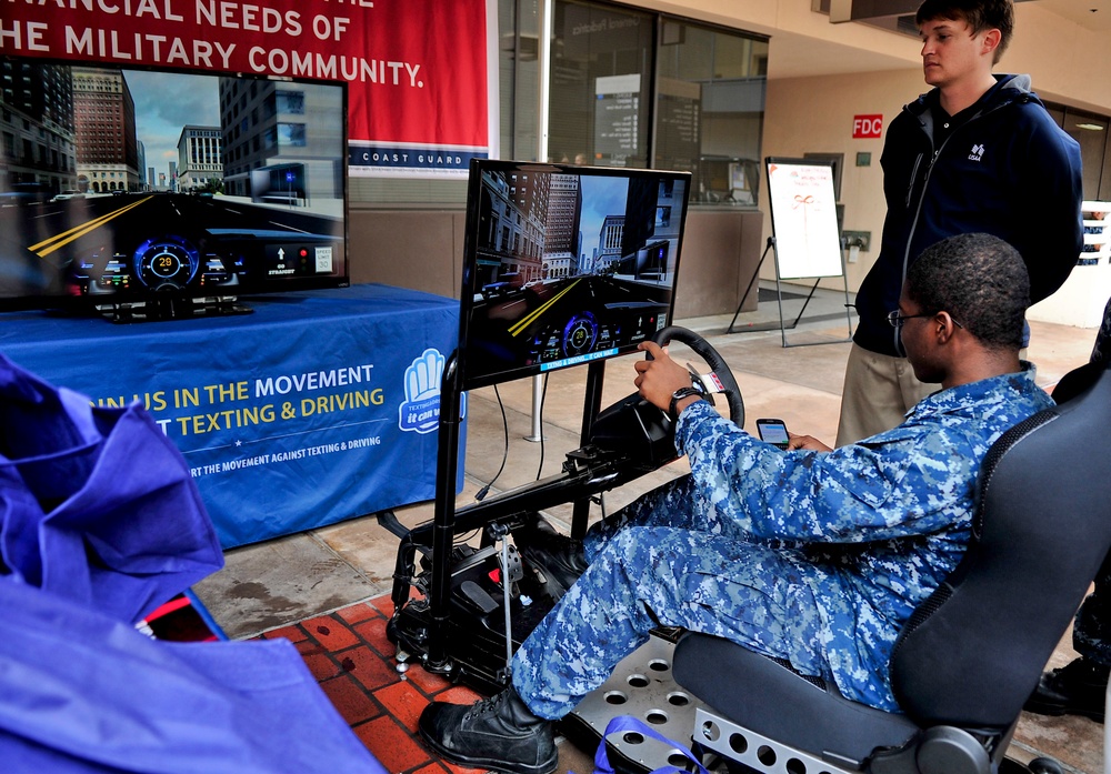 Sailor uses distracted driver simulator