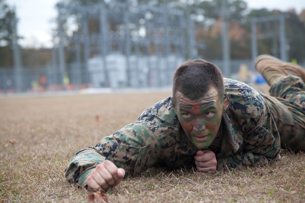 SOI-E Marines perform in a squad competition