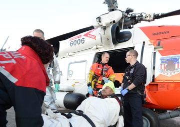 Coast Guard medevacs injured man from container ship south of Kodiak, Alaska