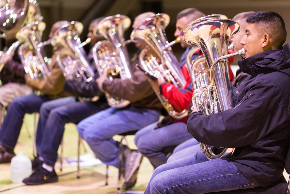 Marines prepare for Macy’s Thanksgiving Day Parade