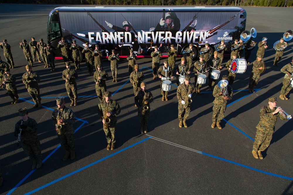 Marines prepare for Macy’s Thanksgiving Day Parade