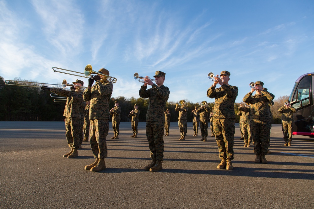 Marines prepare for Macy’s Thanksgiving Day Parade
