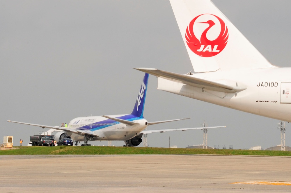 Diverted commercial planes receive Shogun support