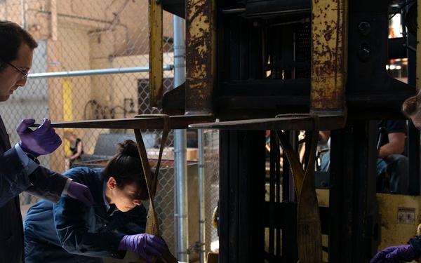 Howell torpedo stored at Washington Navy Yard