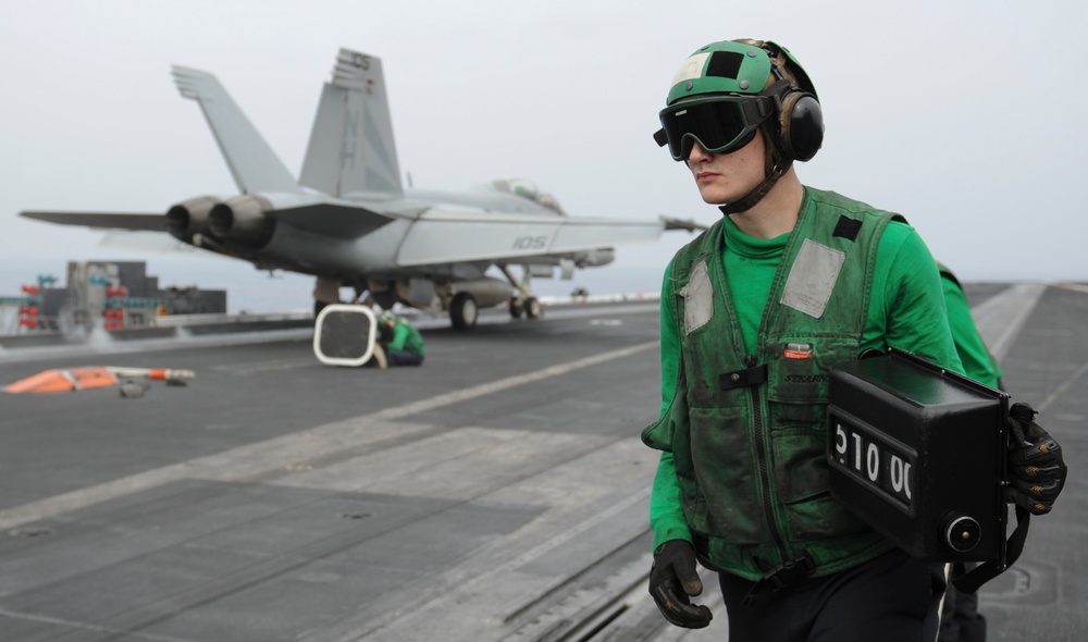 USS Nimitz flight deck operations