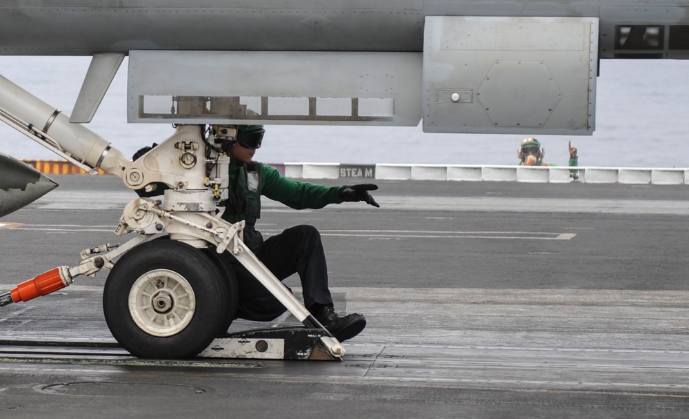 USS Nimitz flight deck operations