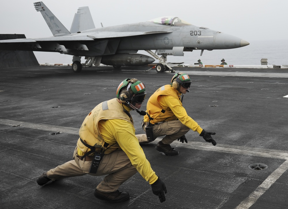 USS Nimitz flight deck operations